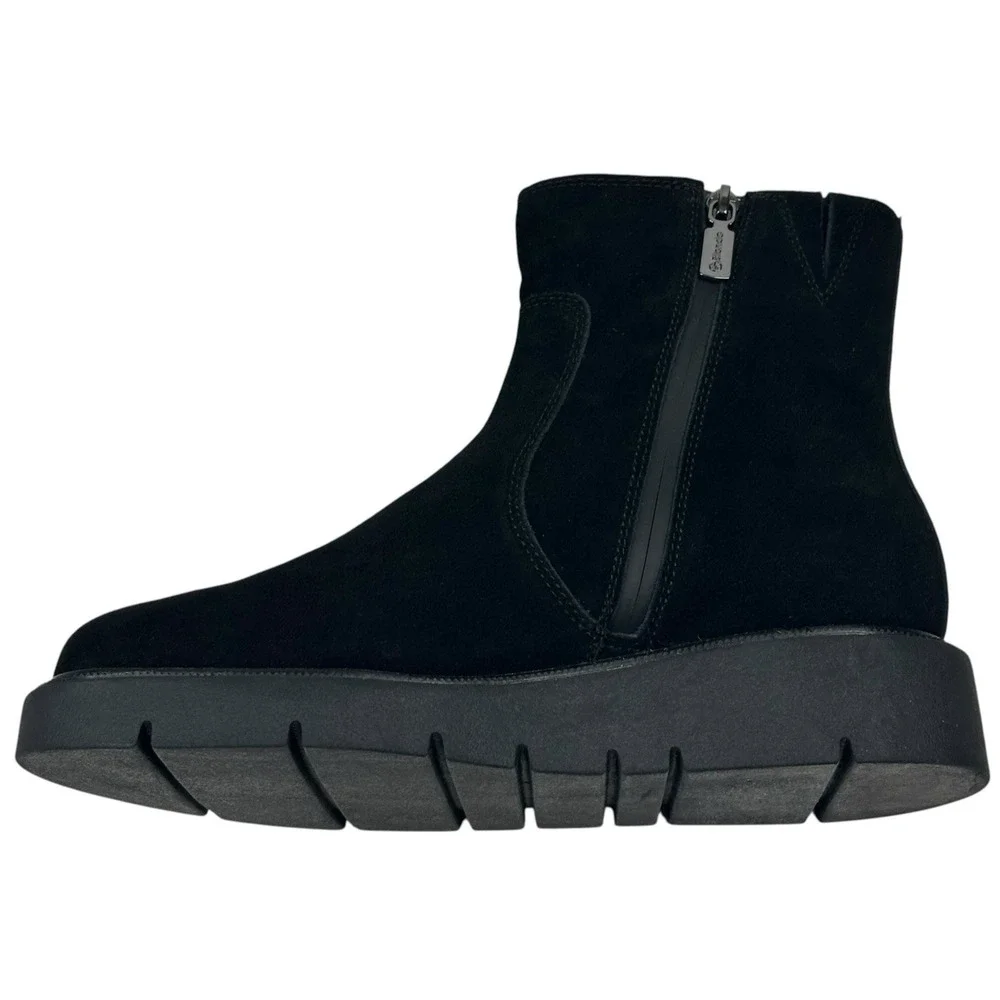 Blondo Moona Waterproof Black Suede Ankle Boots Womens Size 8.5M New $170